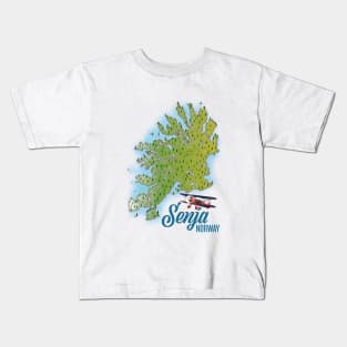 Senja Noway island map Kids T-Shirt